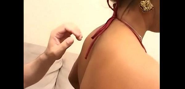  Indian honey with hot tits gets stiff fuck from guy in room